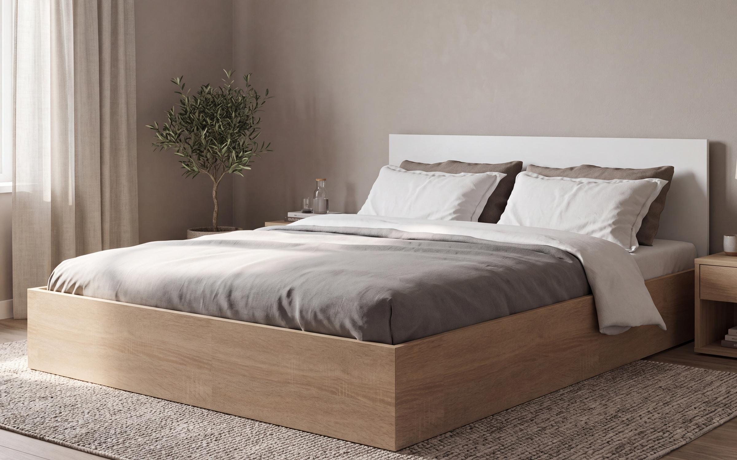 Спален комплект за матрак 160/200 Диема, дъб сонома + бял  4